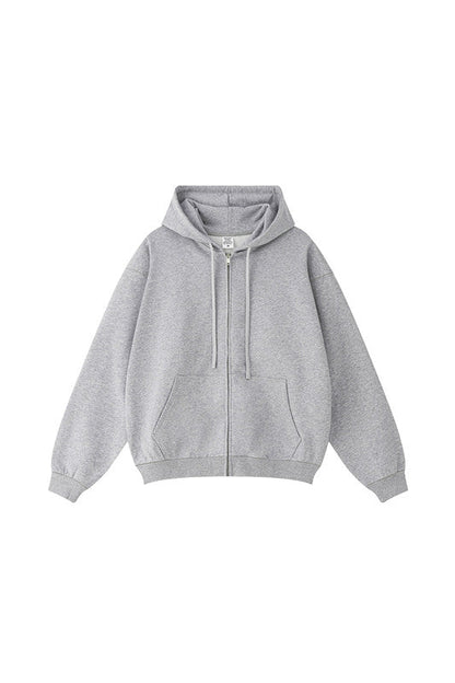 440GSM High Weight Solid Color Zipper Hoodie
