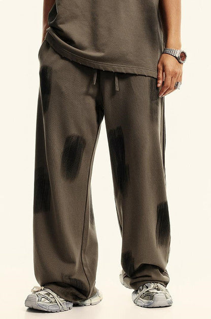 380GSM Brush Dyed Stripe Side Sweatpants