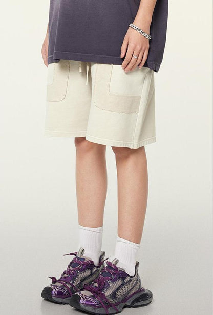 350GSM Washed Patchwork Short