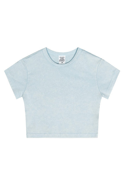 235GSM Pigment Dyed Crop Tee