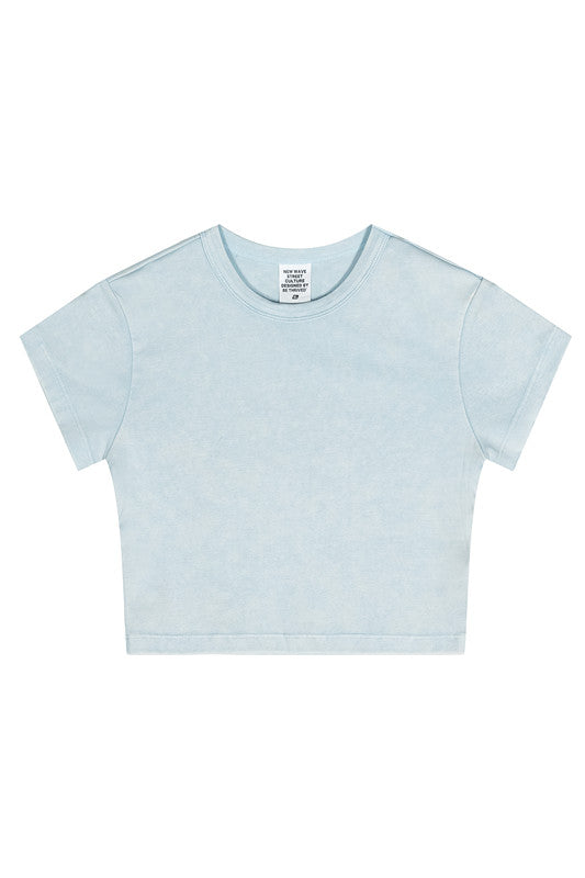 235GSM Pigment Dyed Crop Tee