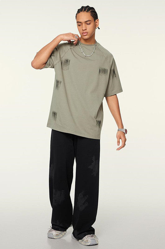 305GSM Brush Dyed Washed?Tee