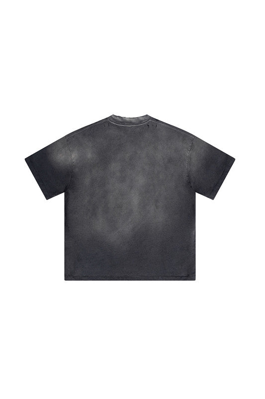 250GSM Distressed Washed Sun Fade Tee