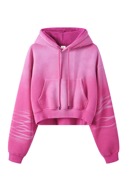 Washed Gradient Fleece Hoodie