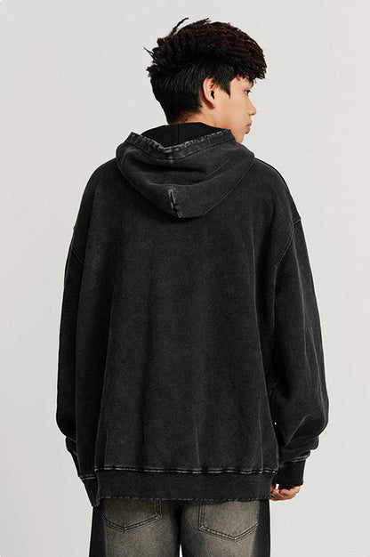 420GSM Digital Printed Pigment Dyed Hoodie