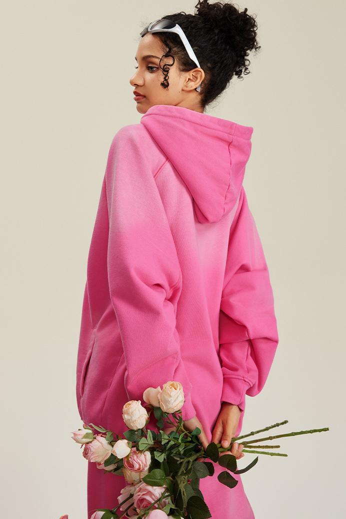 Fleece Gradient Washed Hoodie