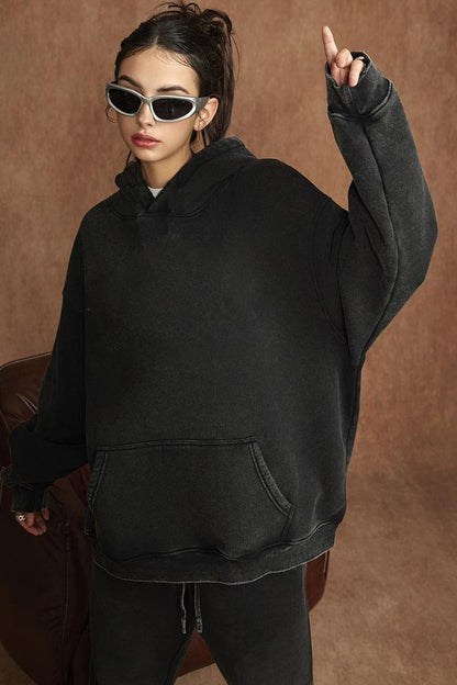 Pigment Dyed Fleece Hoodie