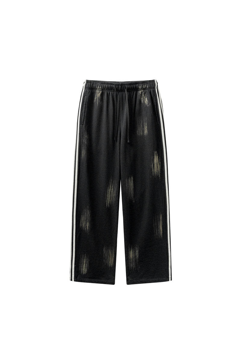 380GSM Brush Dyed Stripe Side Sweatpants