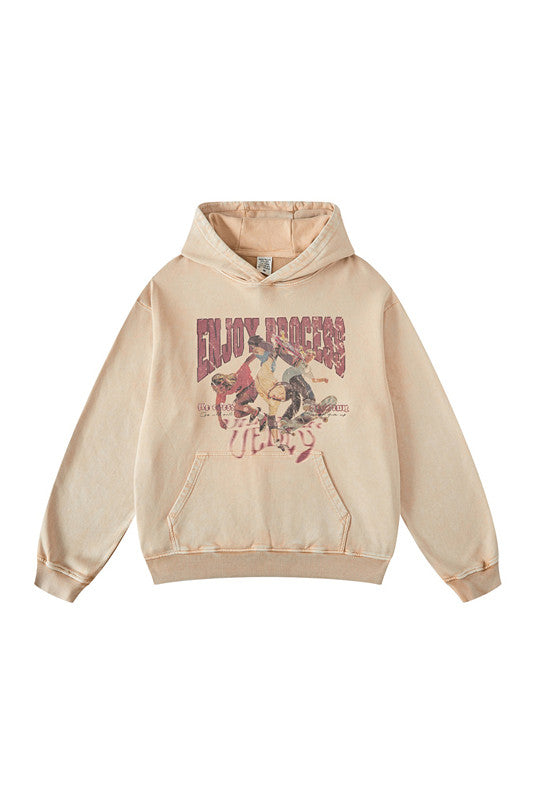 420GSM Digital Printed Wash Out Oversized Hoodie