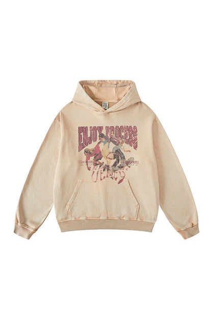 420GSM Digital Printed Wash Out Oversized Hoodie