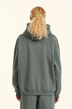 345GSM Fleece Solid Oversized Hoodie