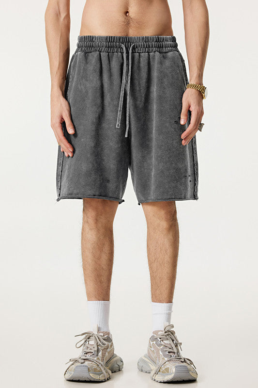 310GSM Pigment Dyed Distressed Washed Short