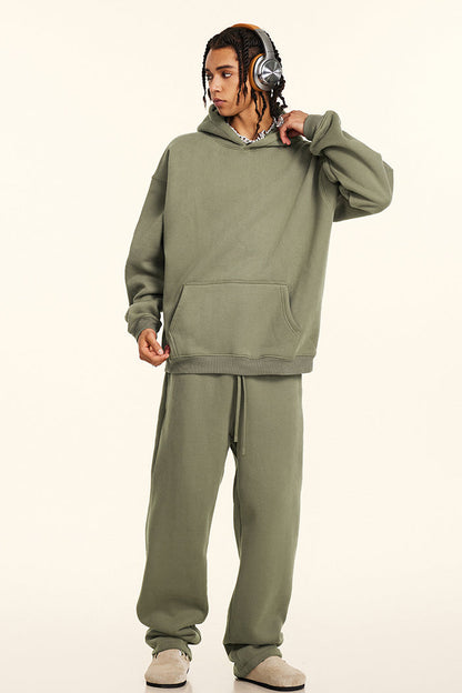 345GSM Fleece Solid Oversized Hoodie