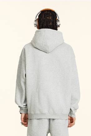 345GSM Fleece Solid Oversized Hoodie