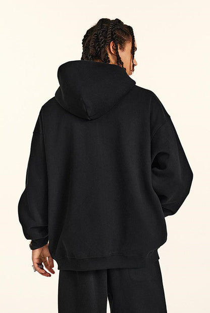 345GSM Fleece Solid Color Zipper Jacket