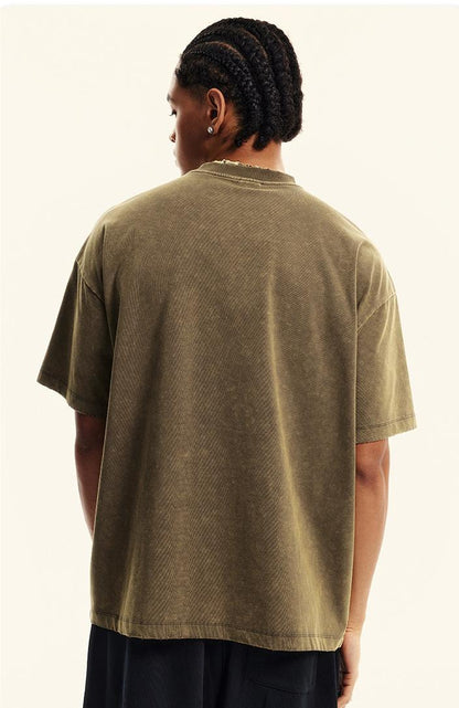 230GSM Distressed Washed Coolness Tee