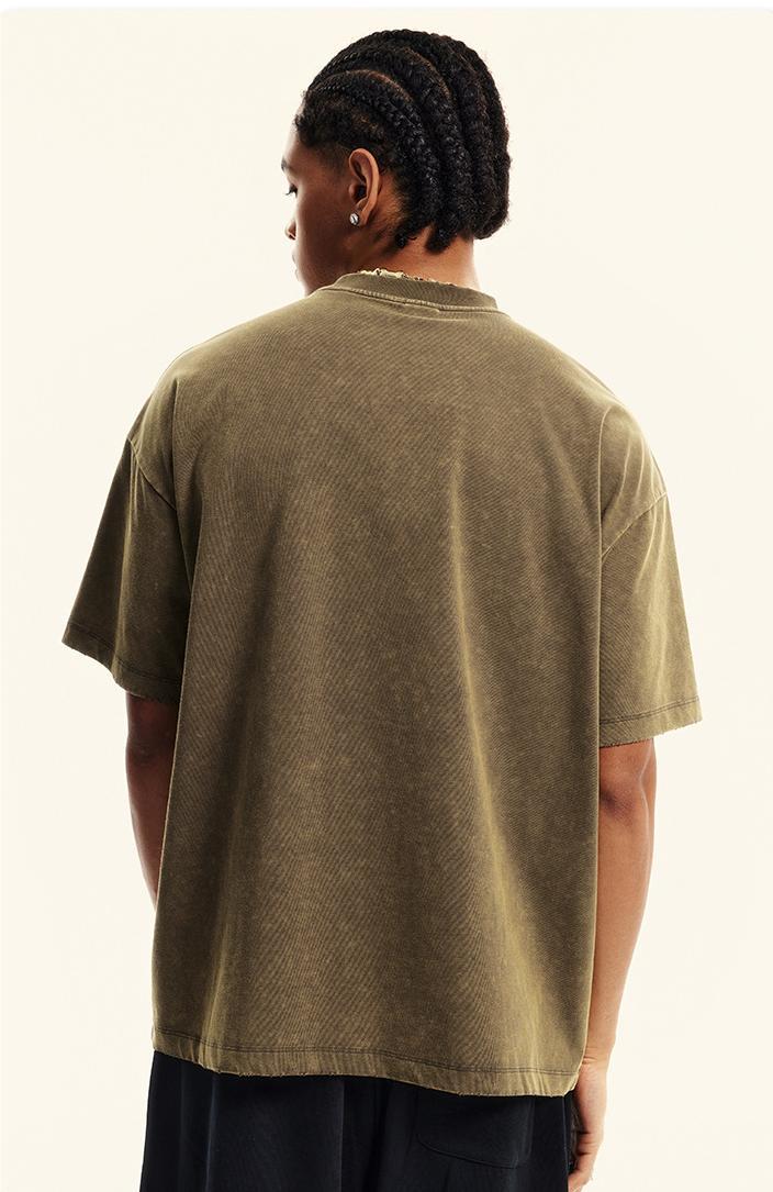230GSM Distressed Washed Coolness Tee