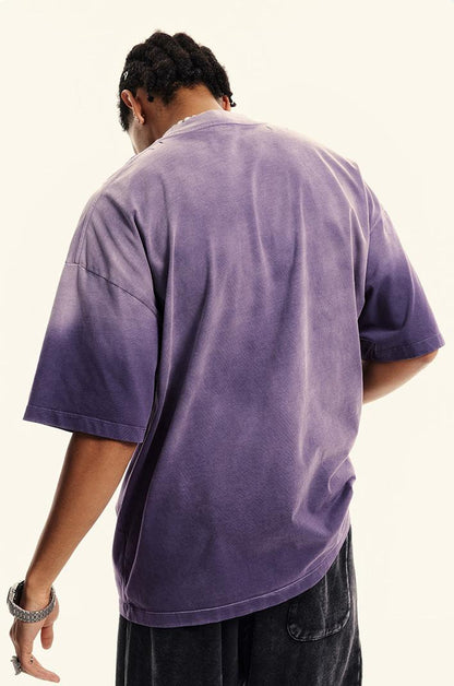 250GSM Distressed Washed Sun Fade Tee