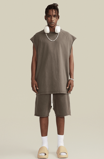 Washed Sleeveless Muscle Tee